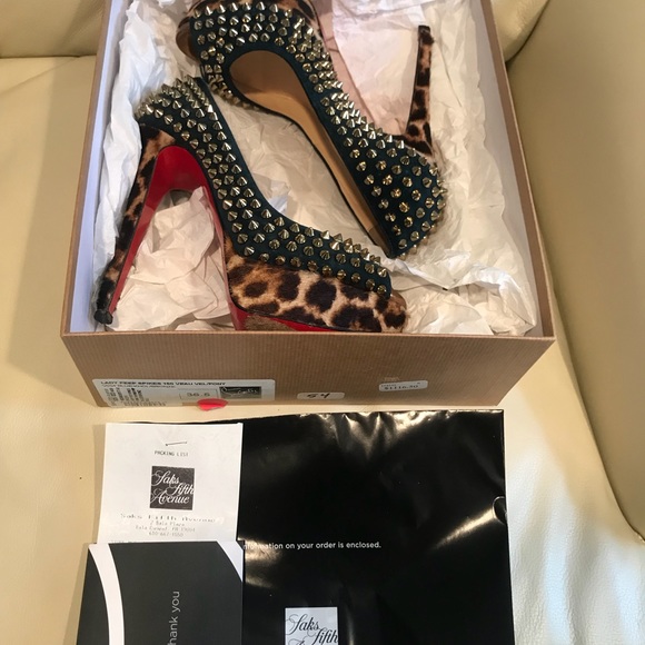 Christian Louboutin Peep Toe Spike Lady Peep 36.5 - Picture 6 of 6